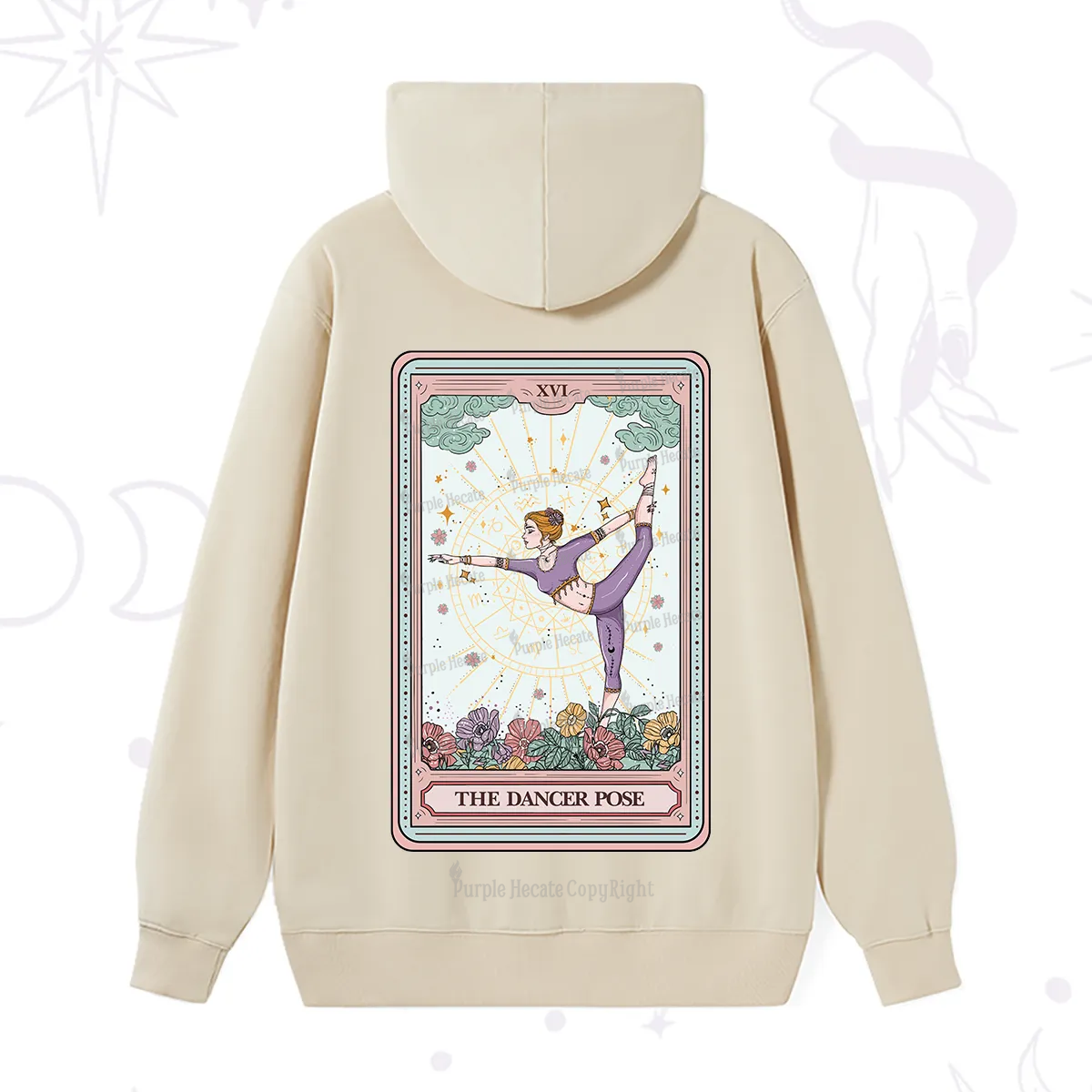 Purplehecate The Dancer Pose Tarot Card Hoodie