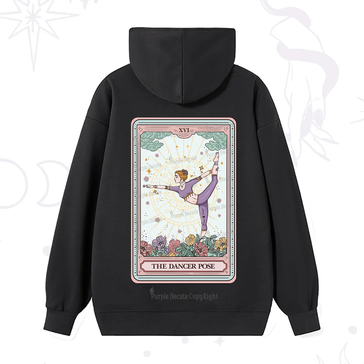 Purplehecate The Dancer Pose Tarot Card Hoodie