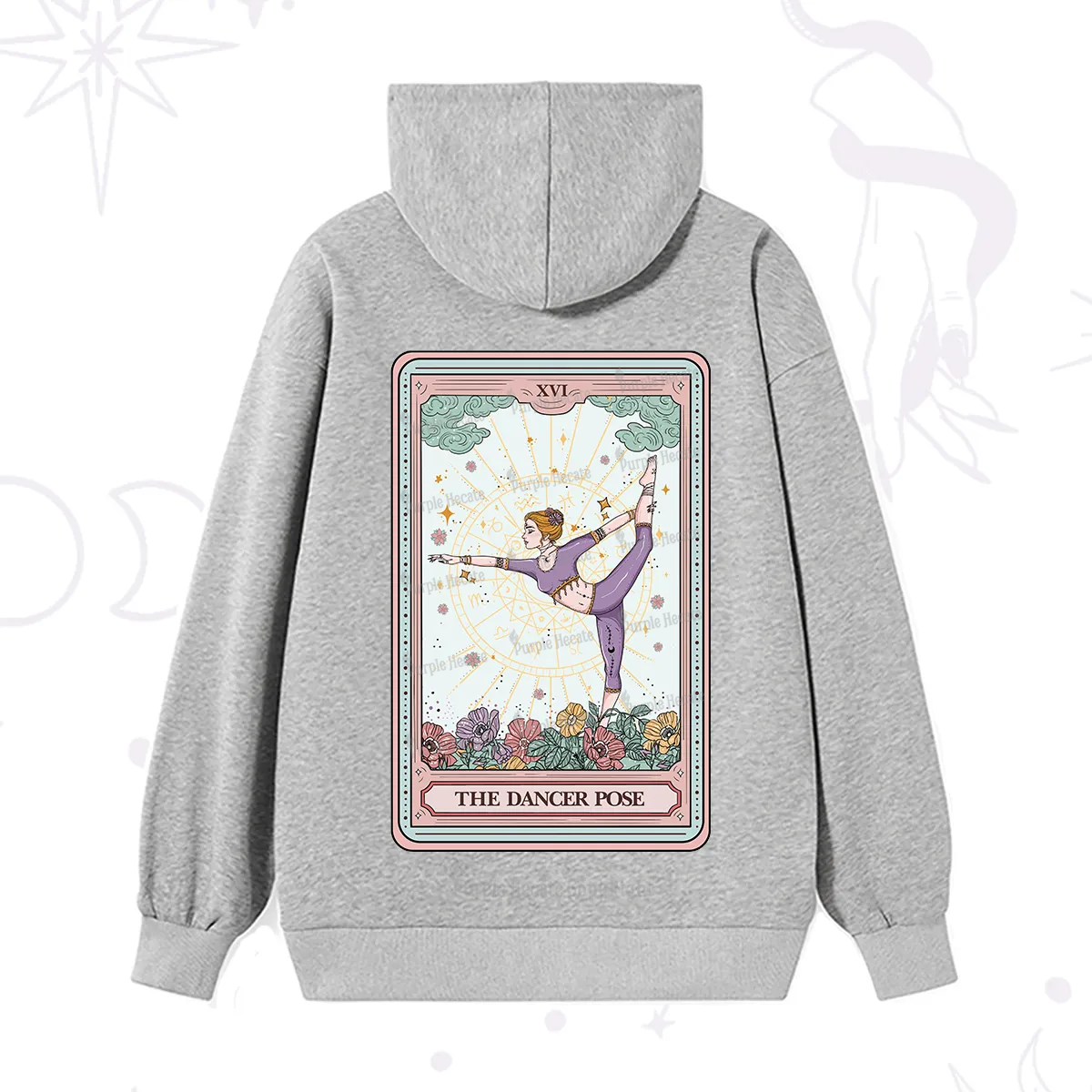 Purplehecate The Dancer Pose Tarot Card Hoodie