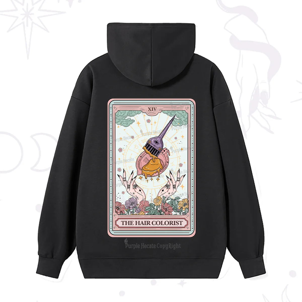 Purplehecate The Hail Colorist Tarot Card Hoodie