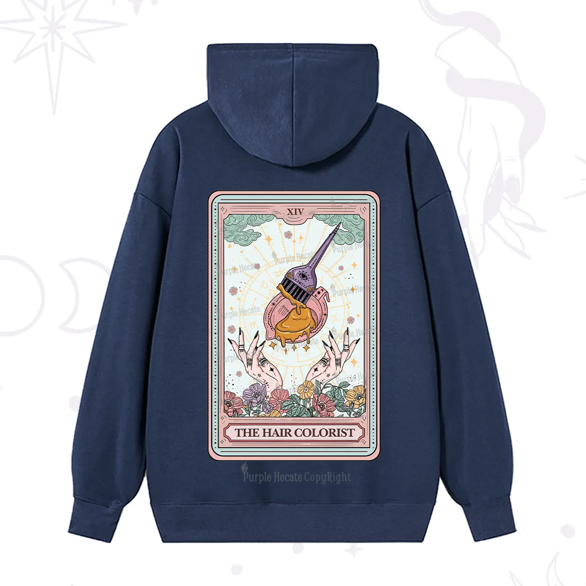 Purplehecate The Hail Colorist Tarot Card Hoodie