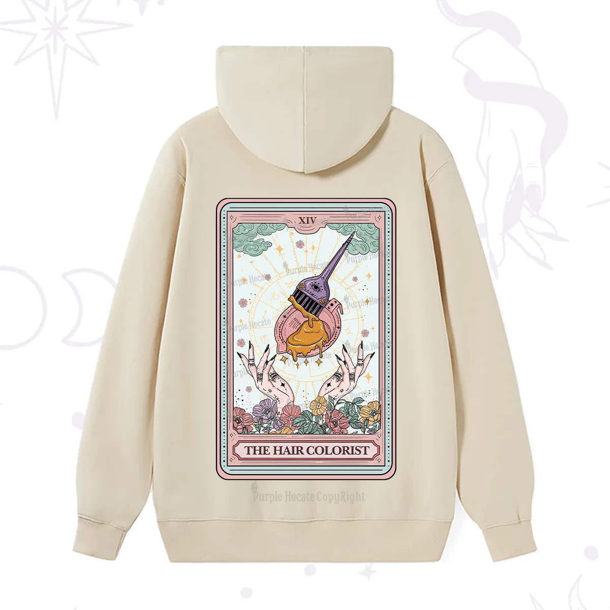 Purplehecate The Hail Colorist Tarot Card Hoodie