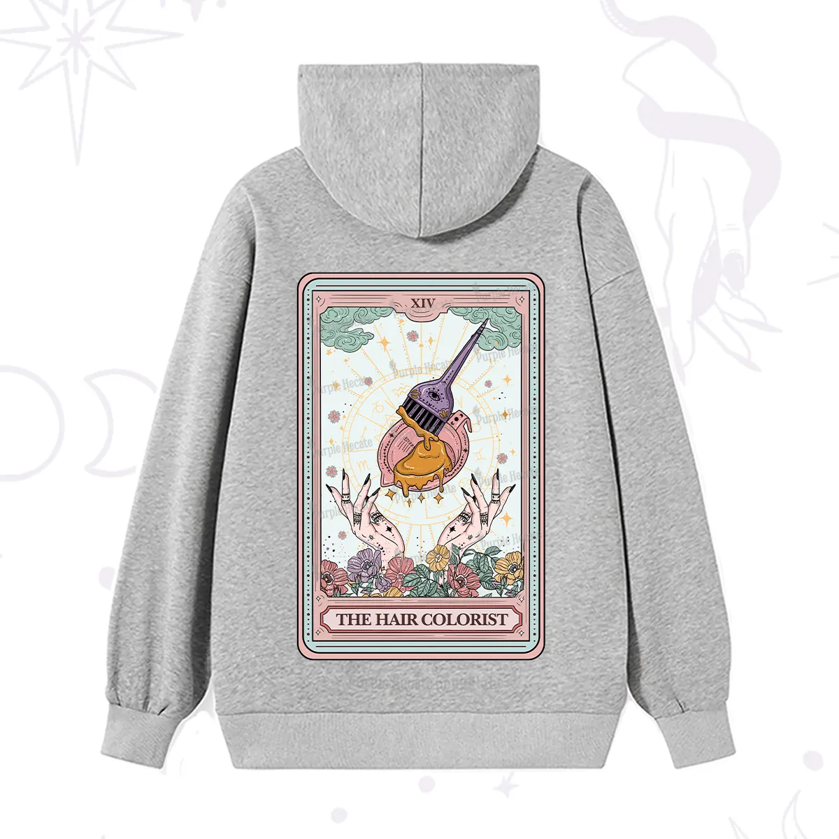 Purplehecate The Hail Colorist Tarot Card Hoodie