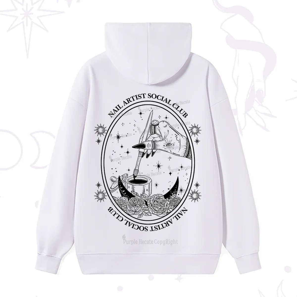 Purplehecate Nail Artist Social Club Hoodie