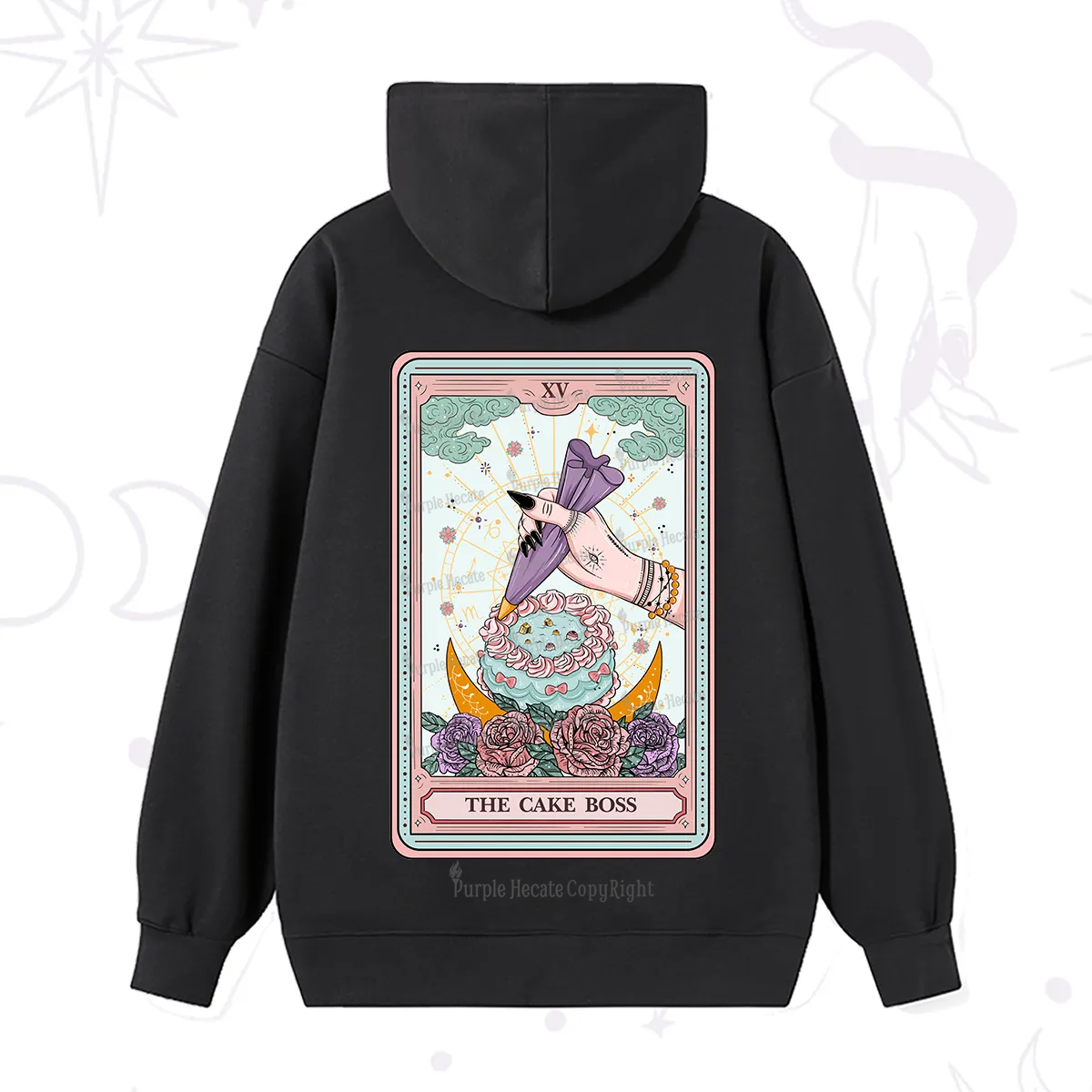 Purplehecate The Cake Boss Tarot Card Hoodie