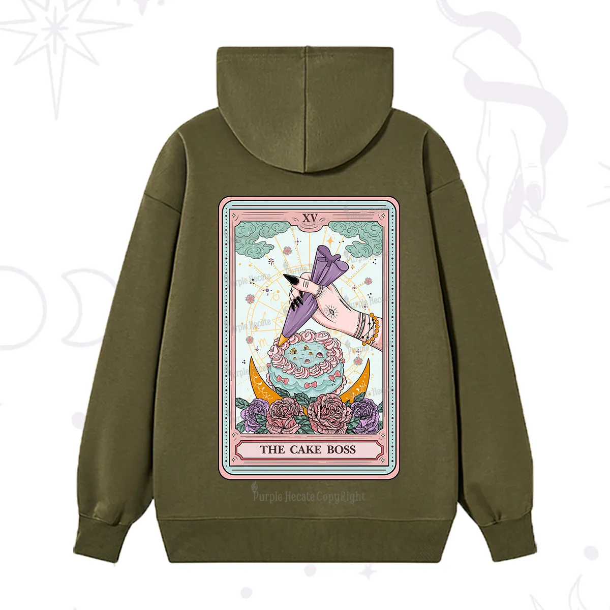 Purplehecate The Cake Boss Tarot Card Hoodie