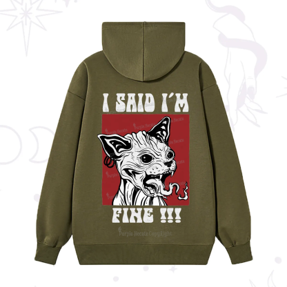 Purplehecate Angry Cat Hoodie