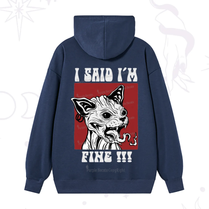 Purplehecate Angry Cat Hoodie