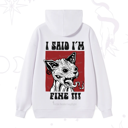 Purplehecate Angry Cat Hoodie