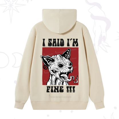 Purplehecate Angry Cat Hoodie