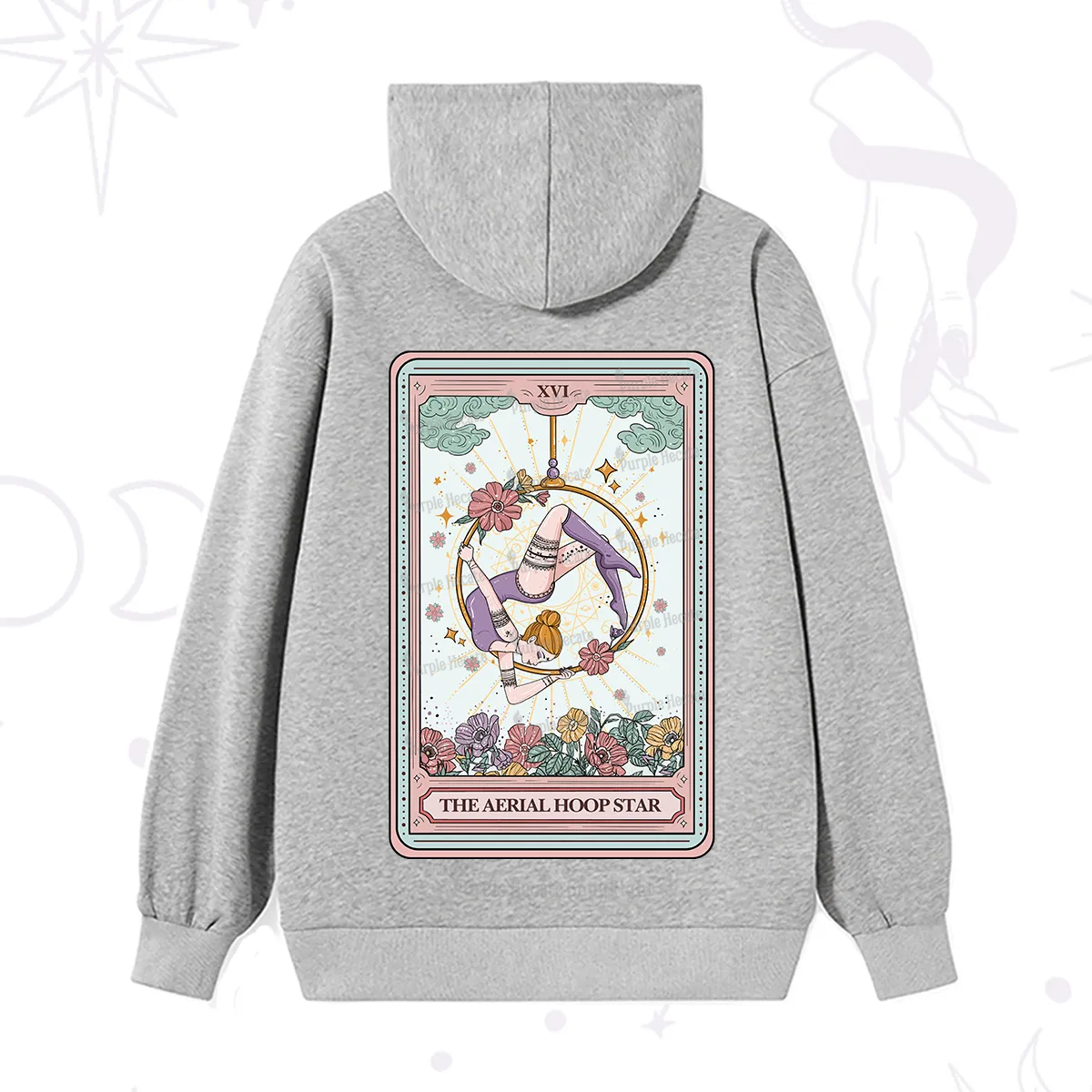 Purplehecate The Aerial Hoop Star Tarot Card Hoodie