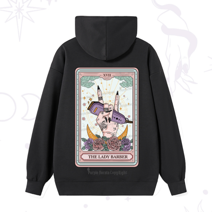 Purplehecate The Lady Barber Tarot Card Hoodie