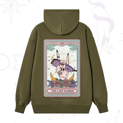 Purplehecate The Lady Barber Tarot Card Hoodie
