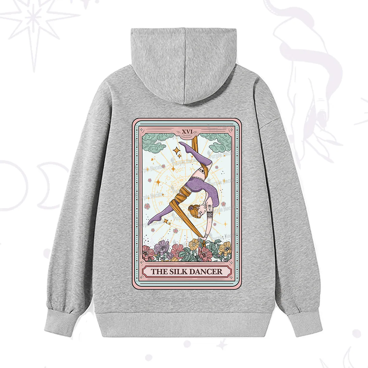 Purplehecate The Aerial Hoop Star Tarot Card Hoodie