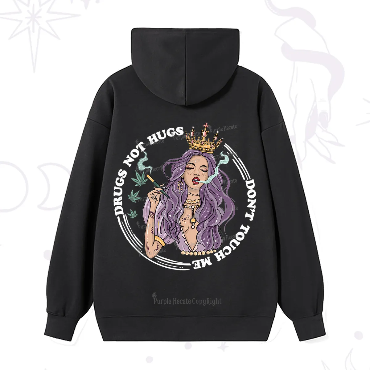 Purplehecate Drugs Not Hugs Don't Touch Me Hoodie