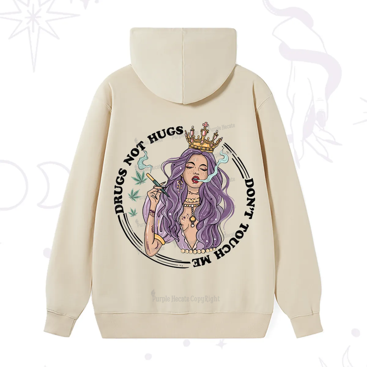 Purplehecate Drugs Not Hugs Don't Touch Me Hoodie