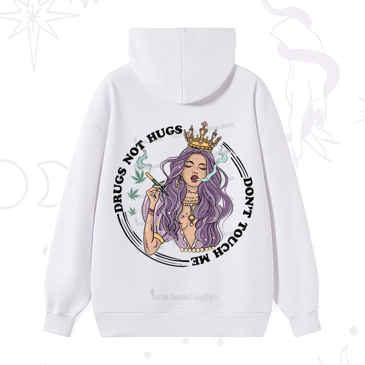 Purplehecate Drugs Not Hugs Don't Touch Me Hoodie