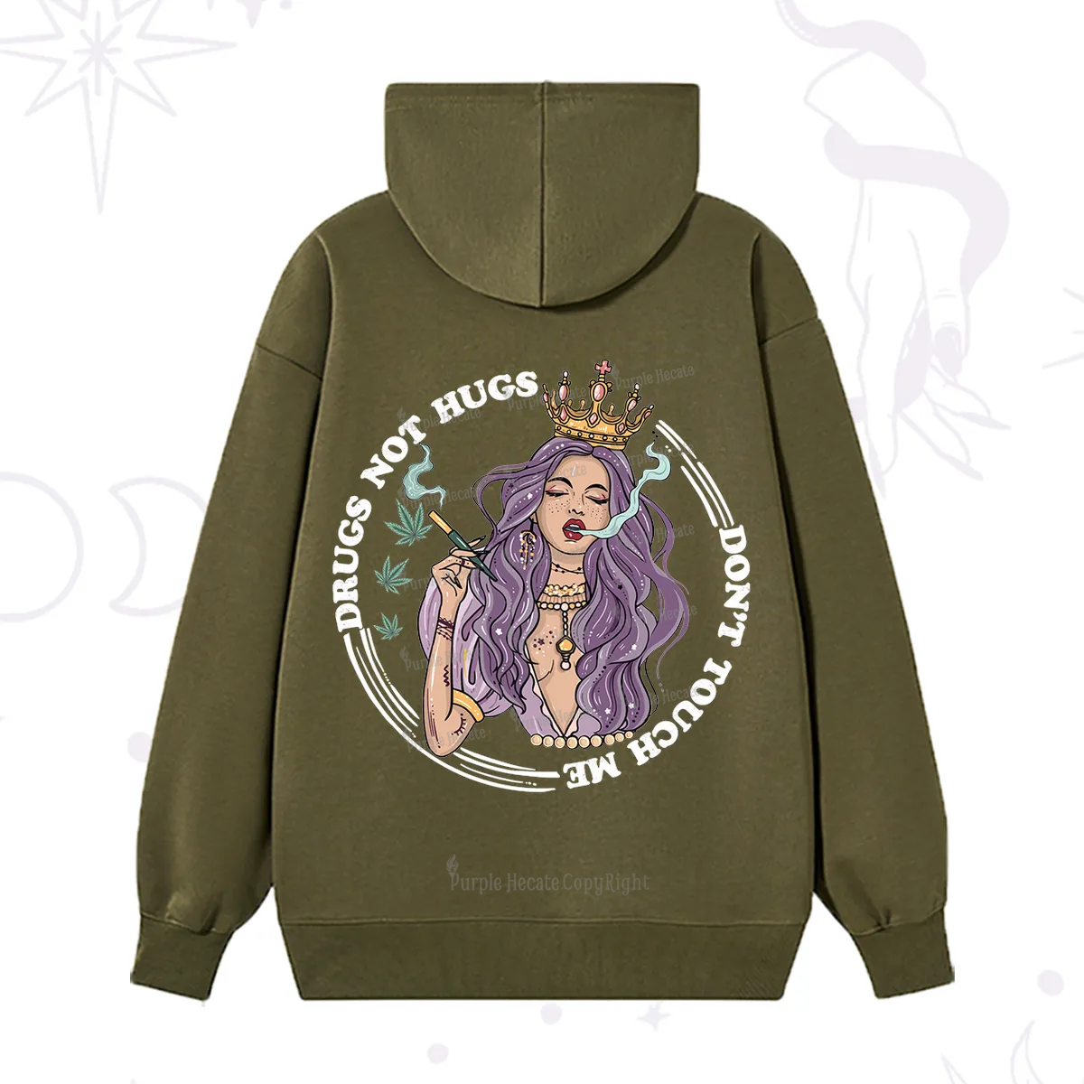 Purplehecate Drugs Not Hugs Don't Touch Me Hoodie