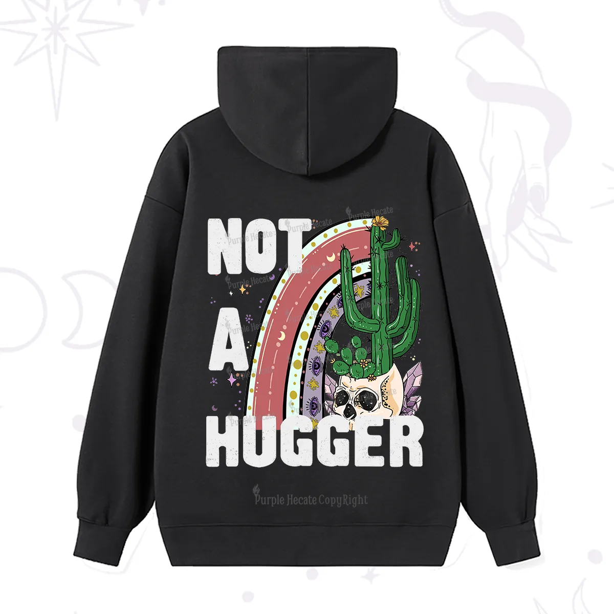 Purplehecate Not A Hugger Hoodie