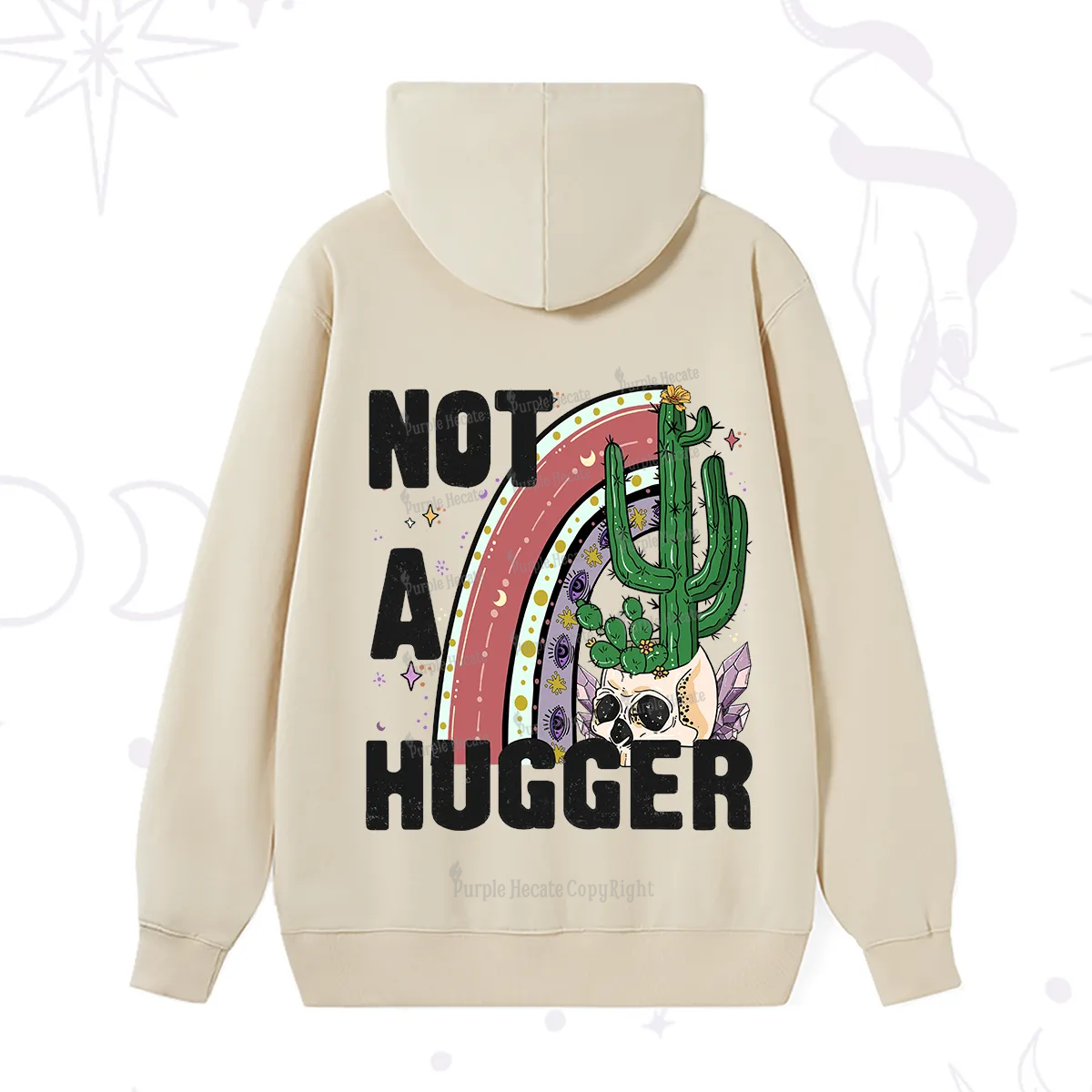 Purplehecate Not A Hugger Hoodie