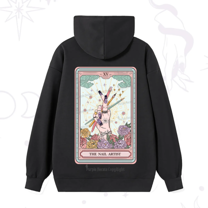 Purplehecate The Enchanted Nail Artist Tarot Card Hoodie