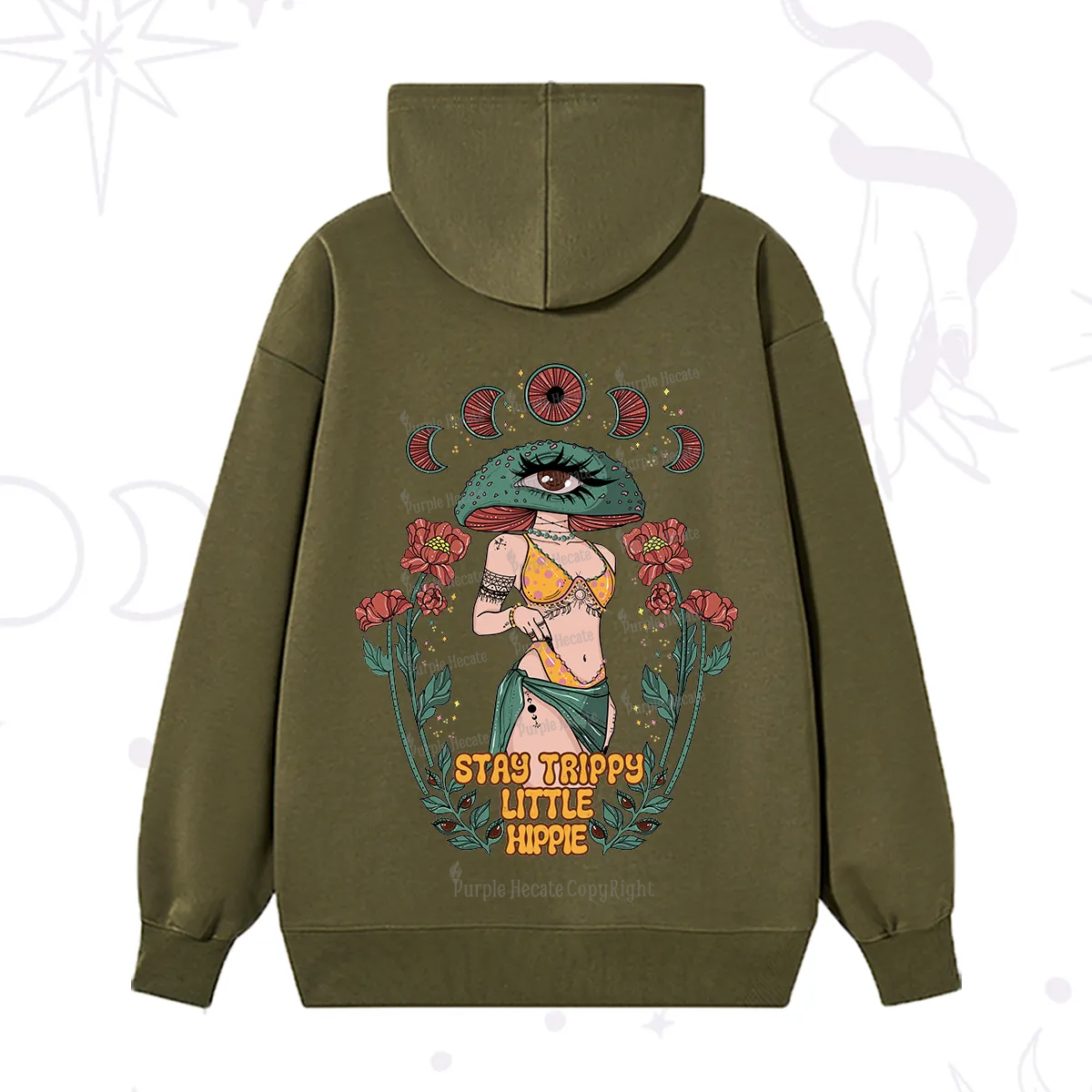 Purplehecate Stay Trippy Little Hippie Hoodie