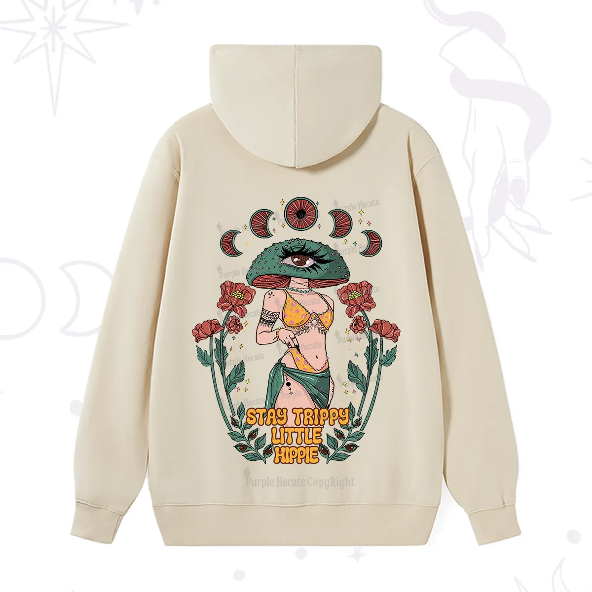 Purplehecate Stay Trippy Little Hippie Hoodie