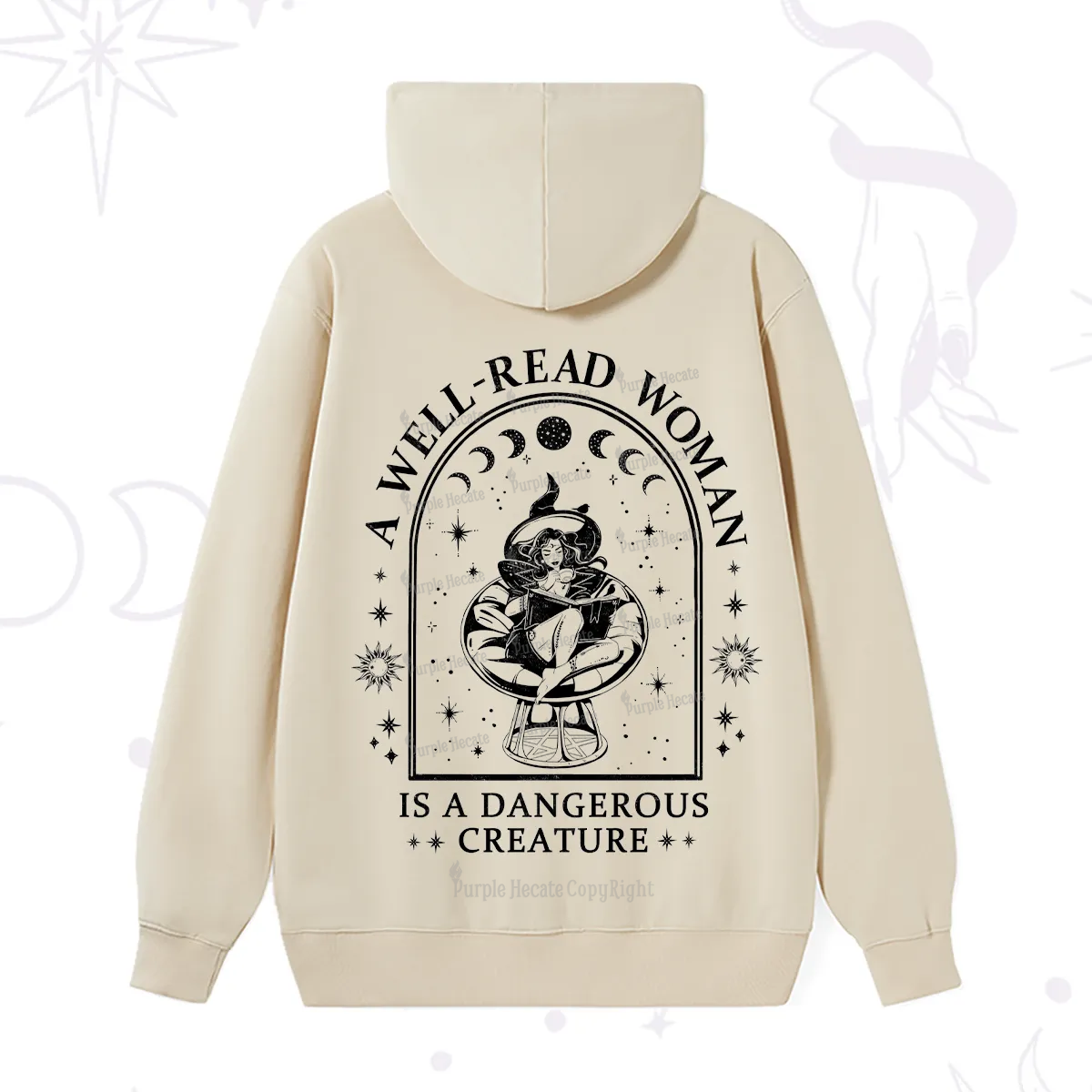 Purplehecate A Well Read Woman Bookish Hoodie