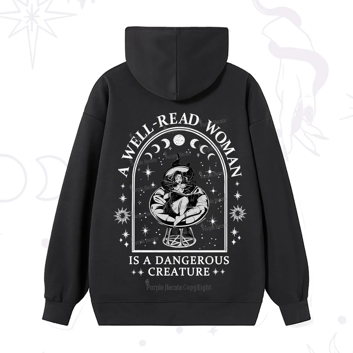 Purplehecate A Well Read Woman Bookish Hoodie