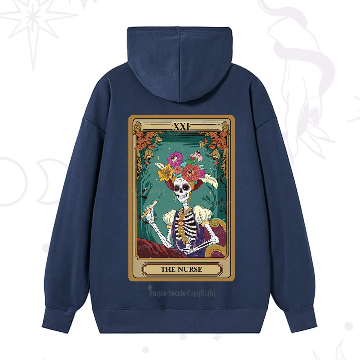 Purplehecate The Nurse Funny Tarot Card Hoodie