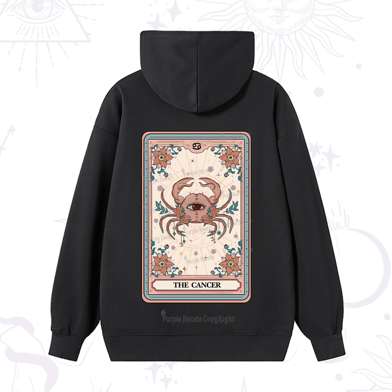 Purplehecate The Cancer Tarot Card Hoodie