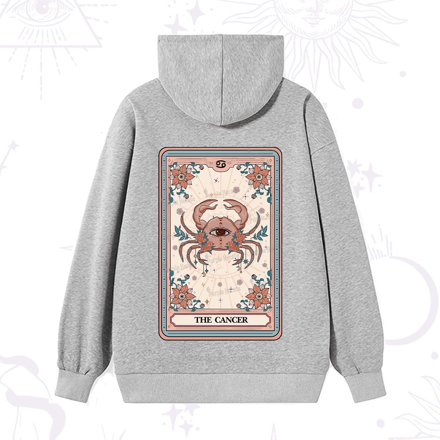 Purplehecate The Cancer Tarot Card Hoodie