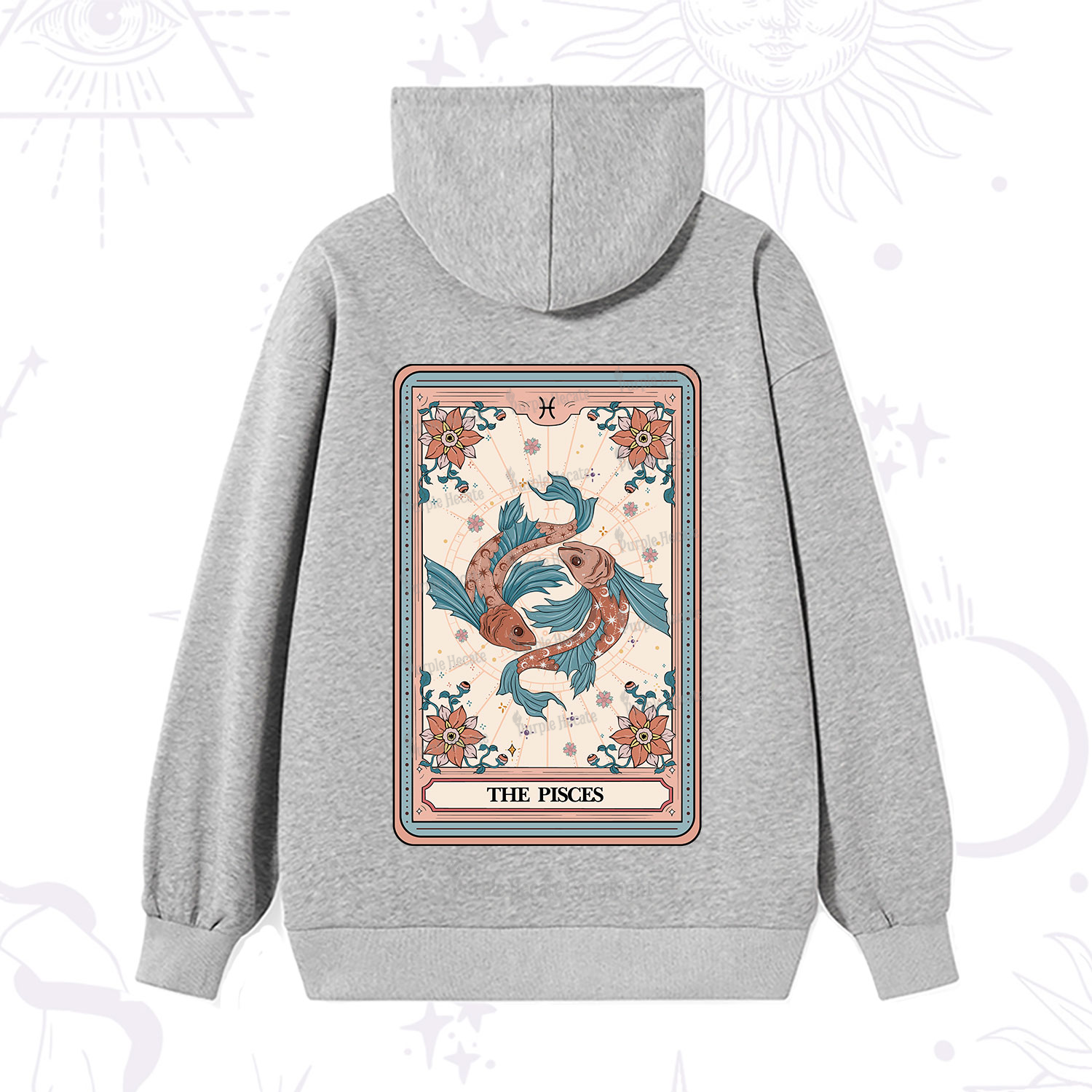 Purplehecate The Pisces Tarot Card Hoodie