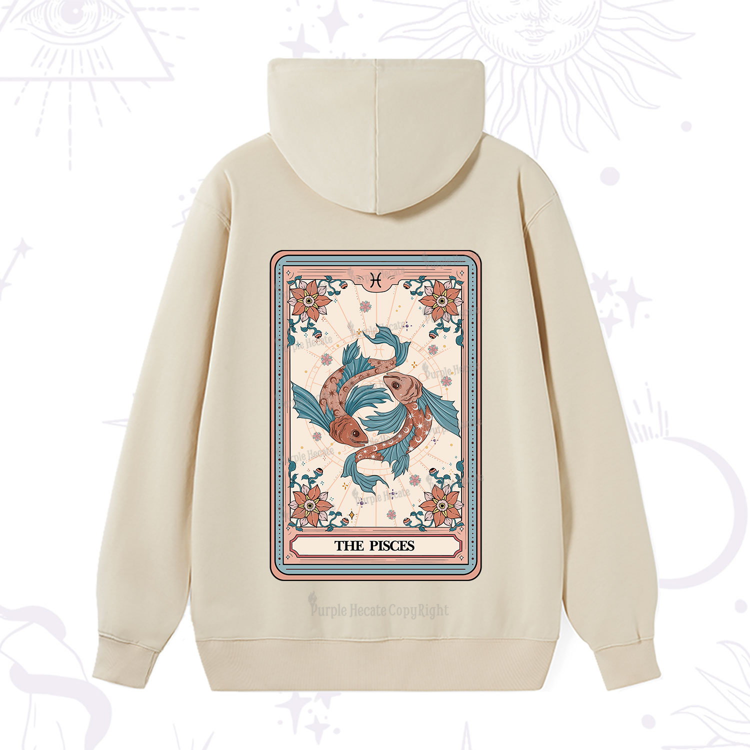 Purplehecate The Pisces Tarot Card Hoodie