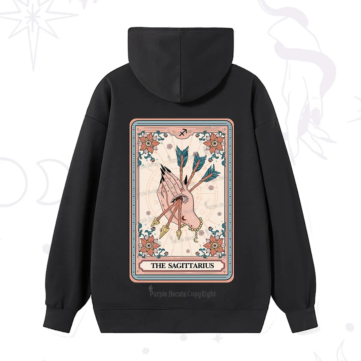 Purplehecate The Sagittarius Tarot Card Hoodie