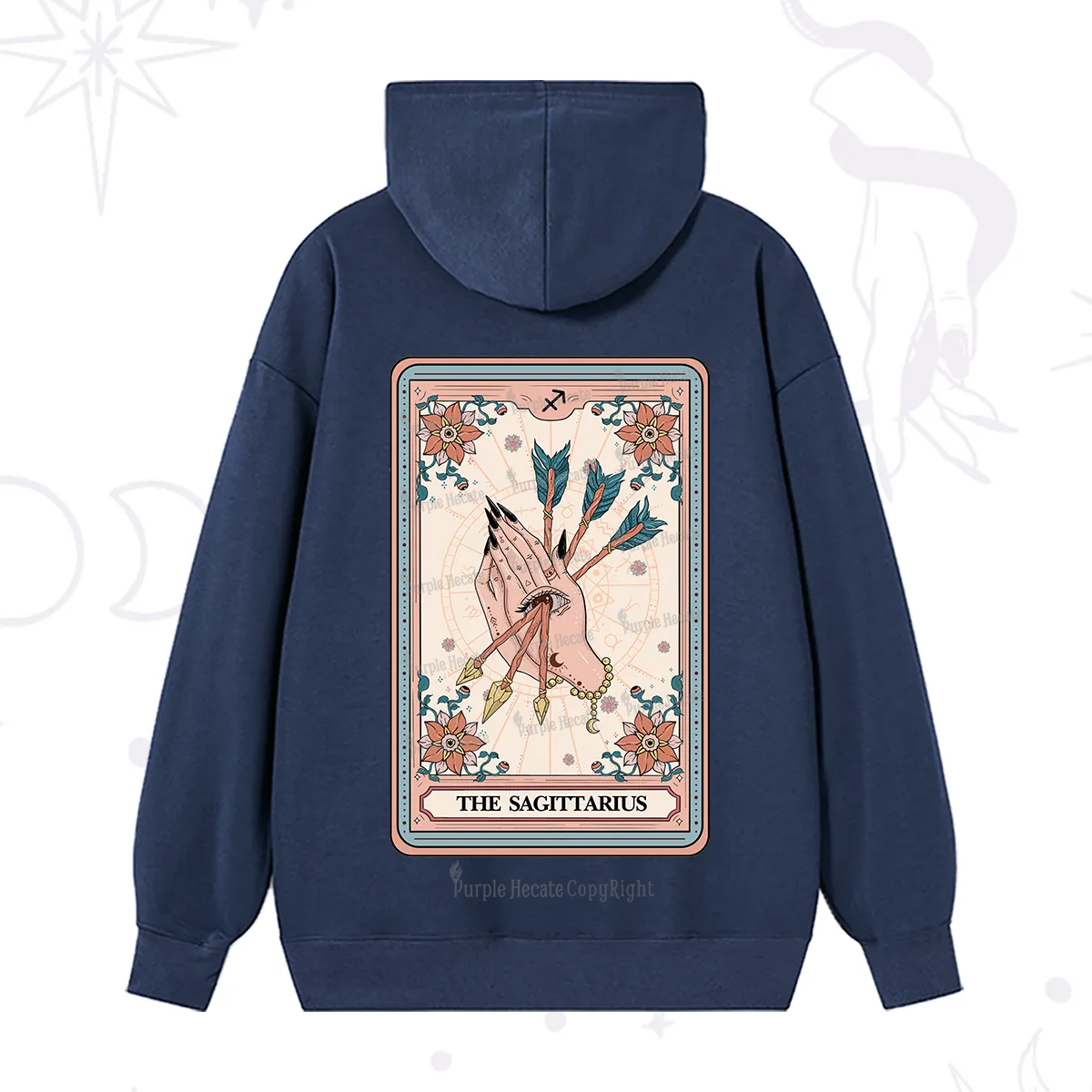 Purplehecate The Sagittarius Tarot Card Hoodie