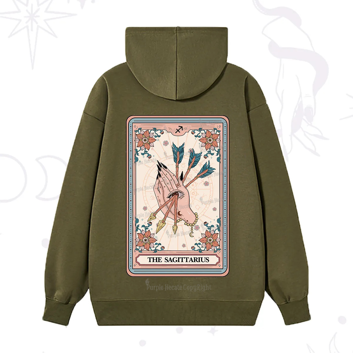 Purplehecate The Sagittarius Tarot Card Hoodie