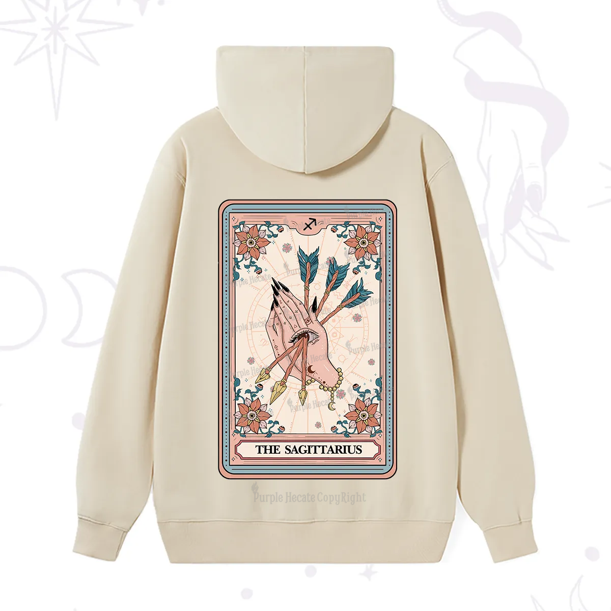 Purplehecate The Sagittarius Tarot Card Hoodie
