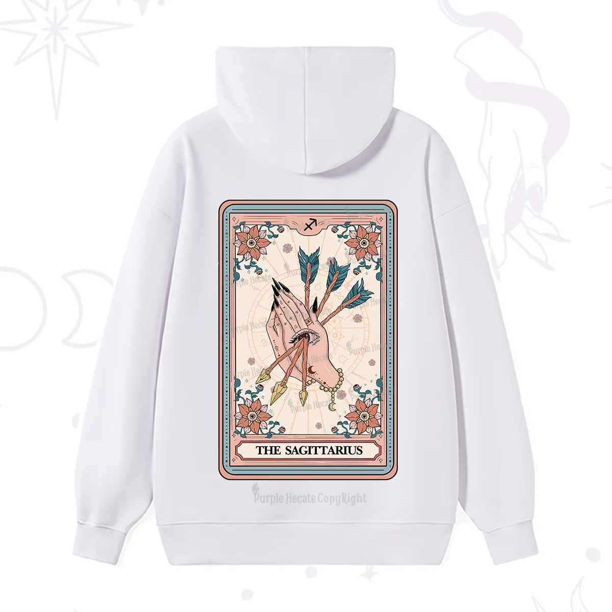 Purplehecate The Sagittarius Tarot Card Hoodie