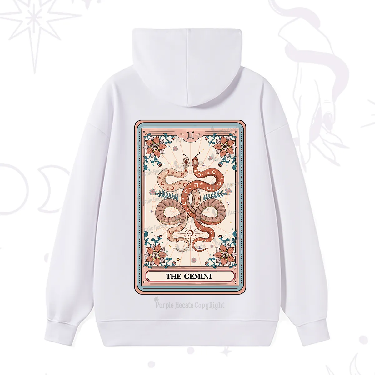 Purplehecate The Gemini Tarot Card Hoodie
