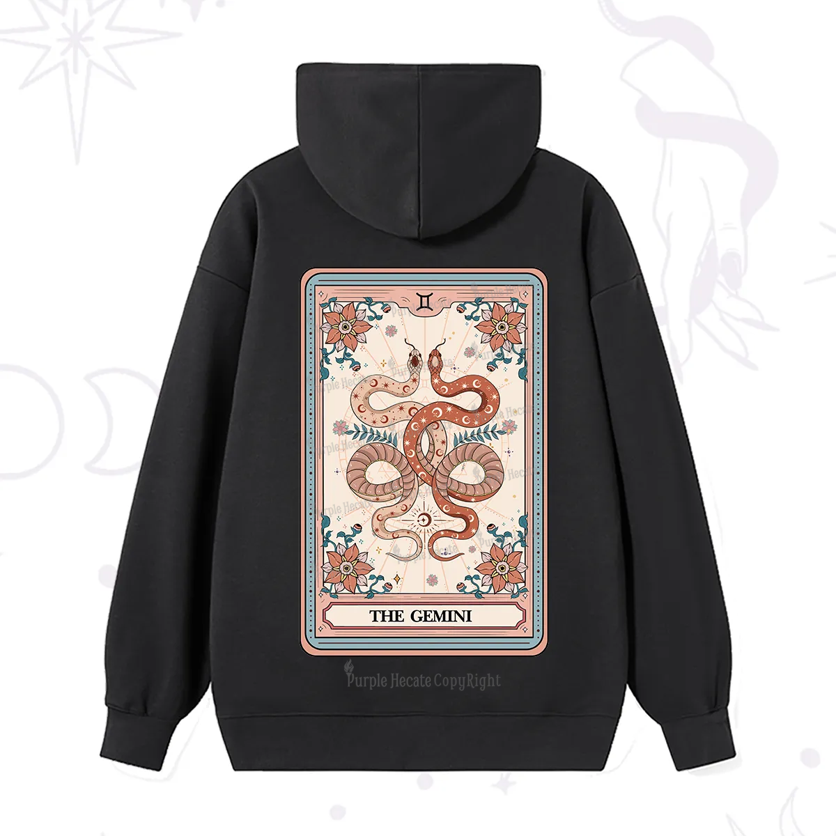 Purplehecate The Gemini Tarot Card Hoodie