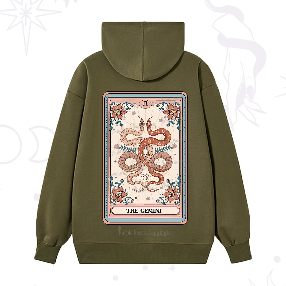 Purplehecate The Gemini Tarot Card Hoodie