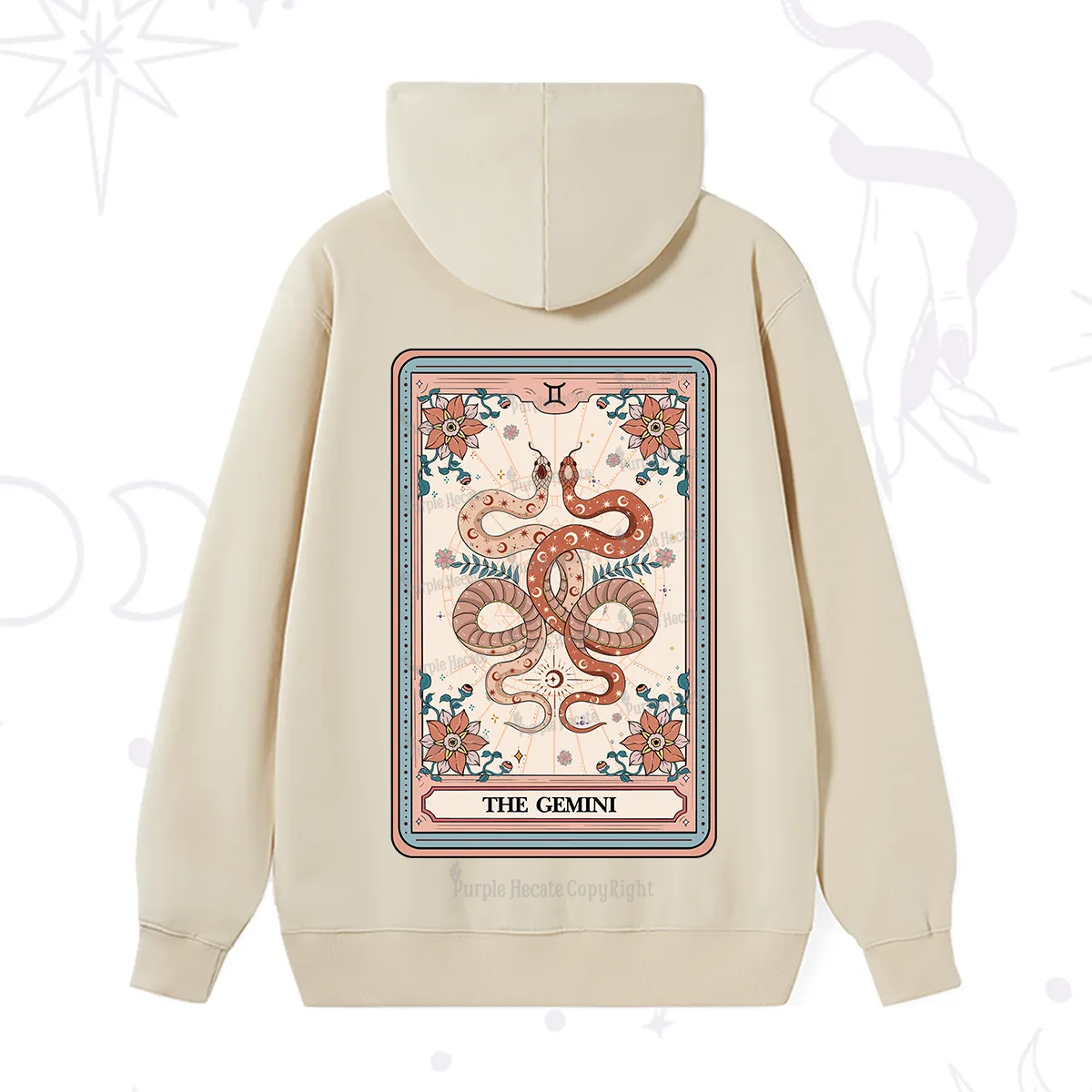 Purplehecate The Gemini Tarot Card Hoodie
