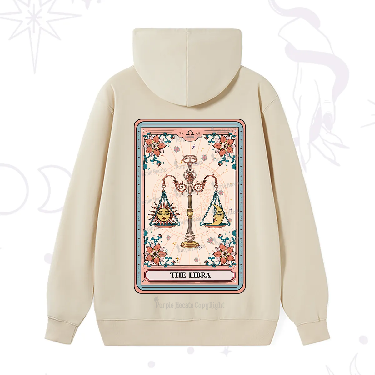 Purplehecate The Libra Tarot Card Hoodie