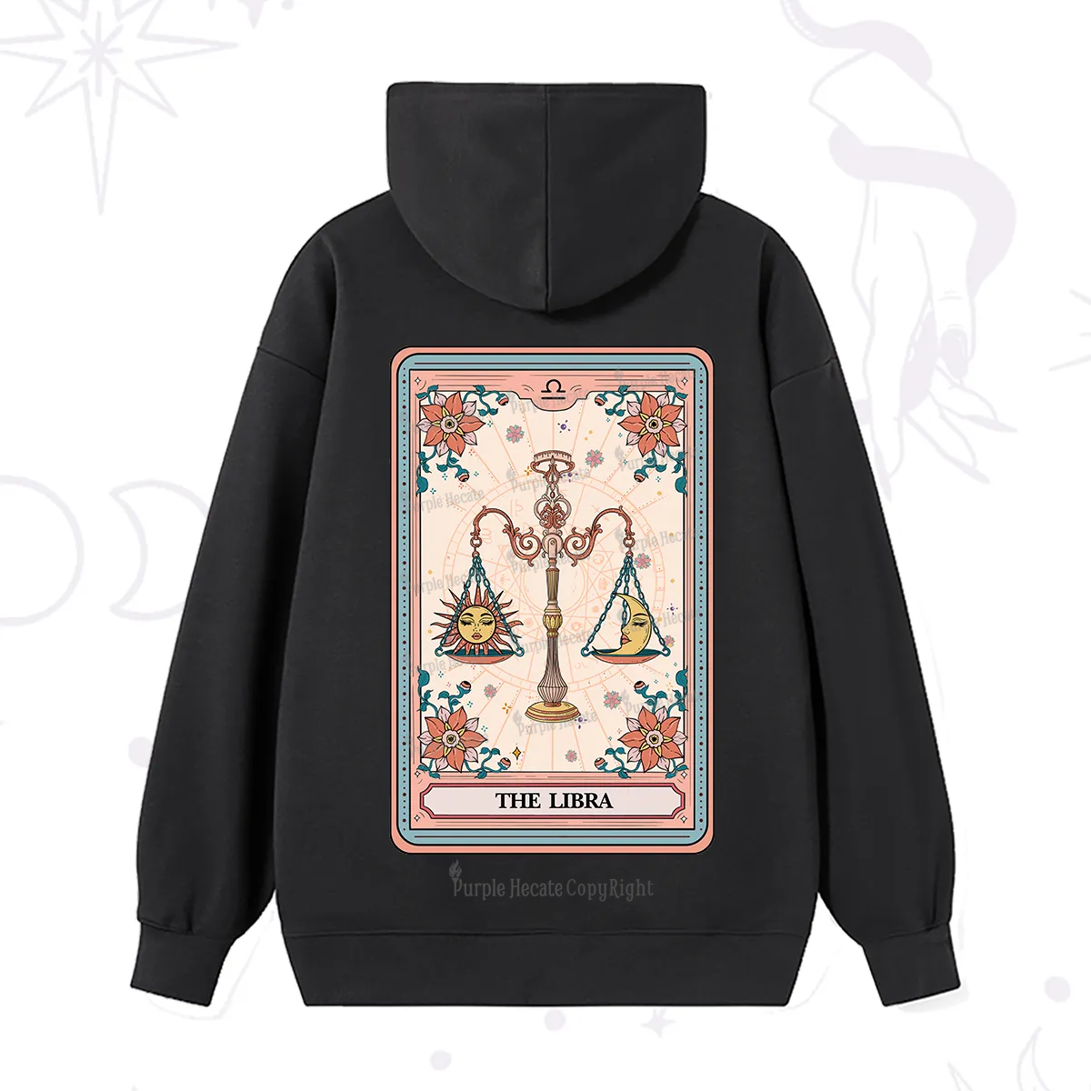 Purplehecate The Libra Tarot Card Hoodie