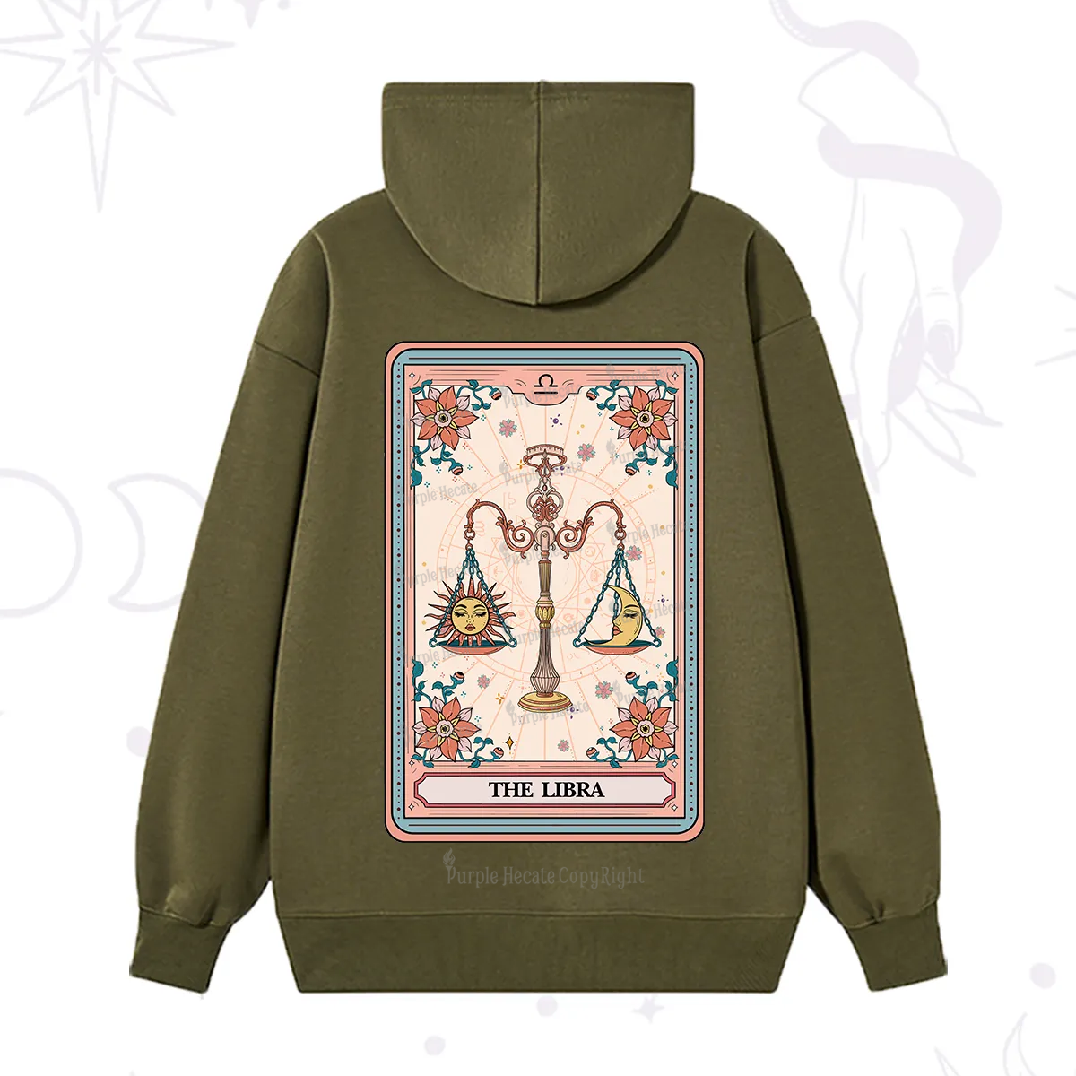 Purplehecate The Libra Tarot Card Hoodie