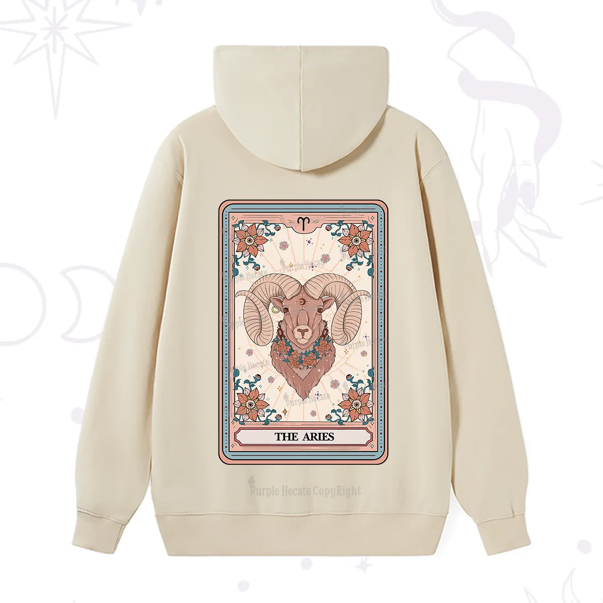 Purplehecate The Aries Tarot Card Hoodie