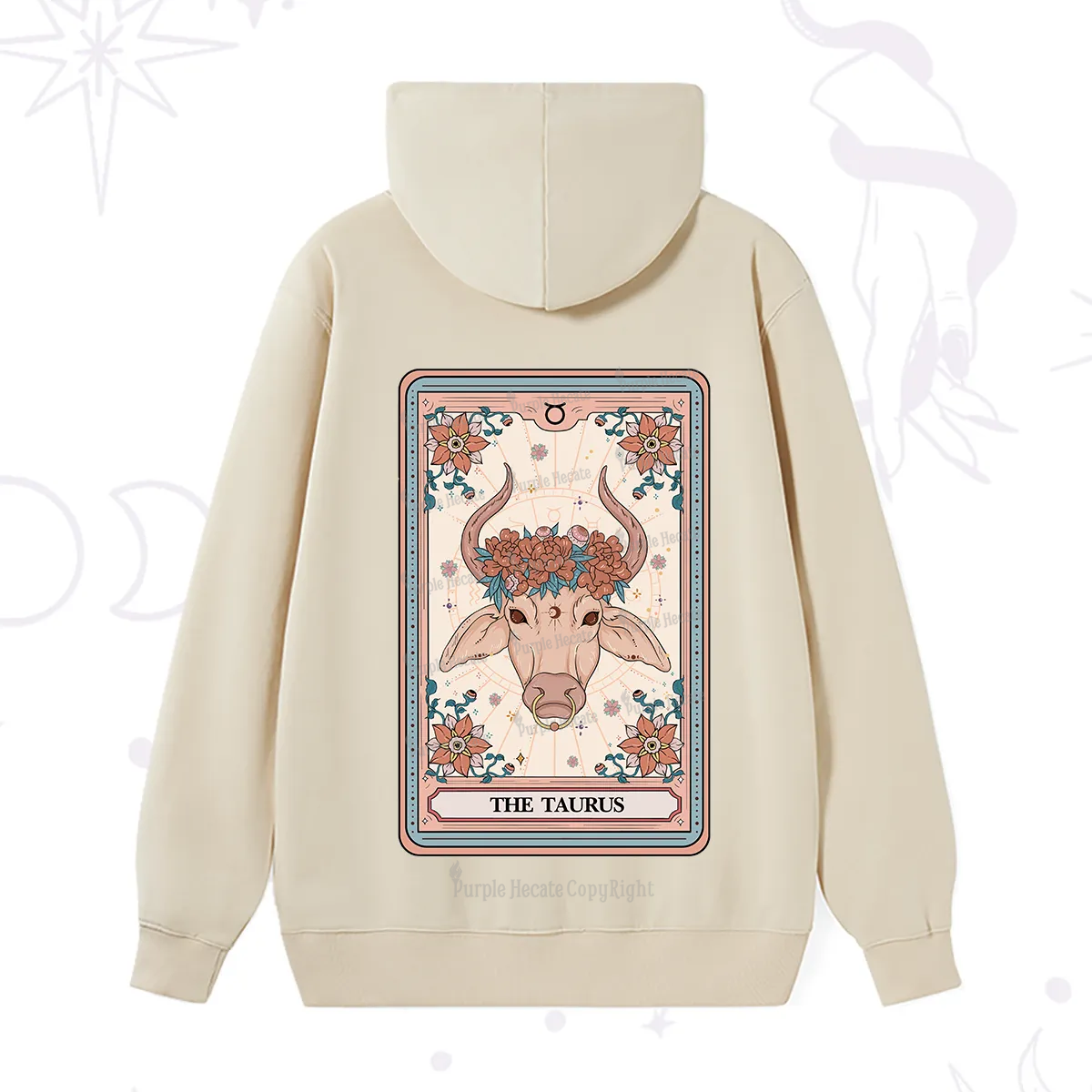 Purplehecate The Taurus Tarot Card Hoodie