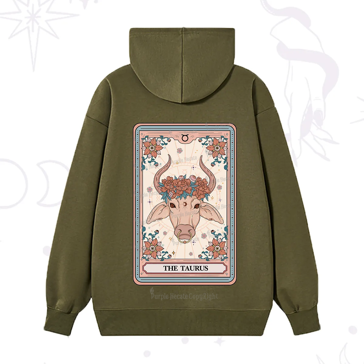 Purplehecate The Taurus Tarot Card Hoodie