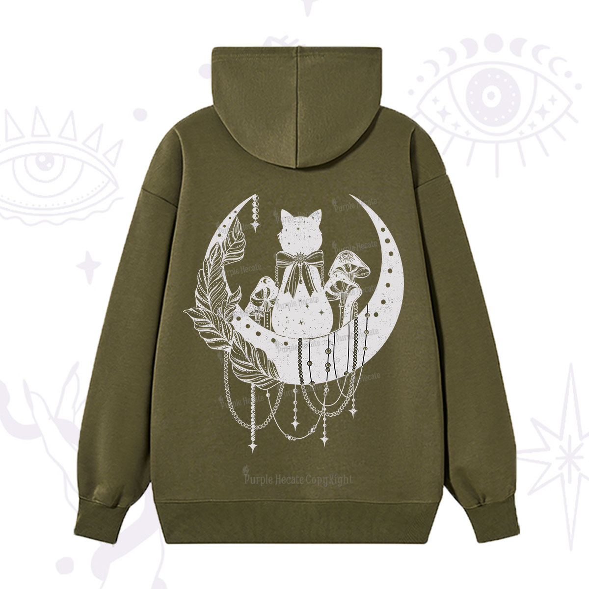 Purplehecate Hecate's Triple Moon Hoodie